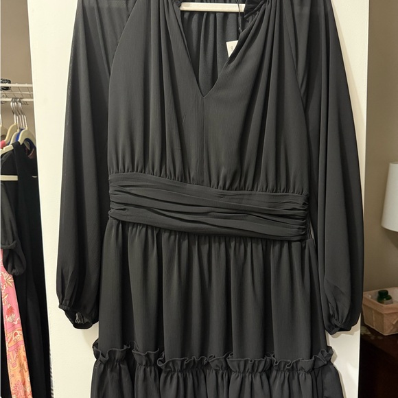 NWT Zara Black Long Sleeve MINI Dress - Picture 3 of 5
